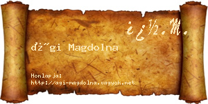 Ági Magdolna névjegykártya