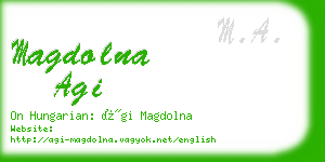 magdolna agi business card